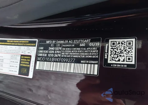 2019 Mercedes-Benz E 450 4Matic from USA, damaged, VIN WDD1K6JB9KF099277